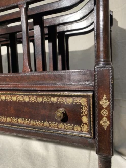 Mid-20th Century Large Canterbury Maitland-Smith Wood And Florentine Leather Magazine Rack 12 Mid-20th Century Large Canterbury Maitland-Smith Wood And Florentine Leather Magazine Rack -Chairish Shop mid 20th century large canterbury maitland smith wood and florentine leather magazine rack 3854