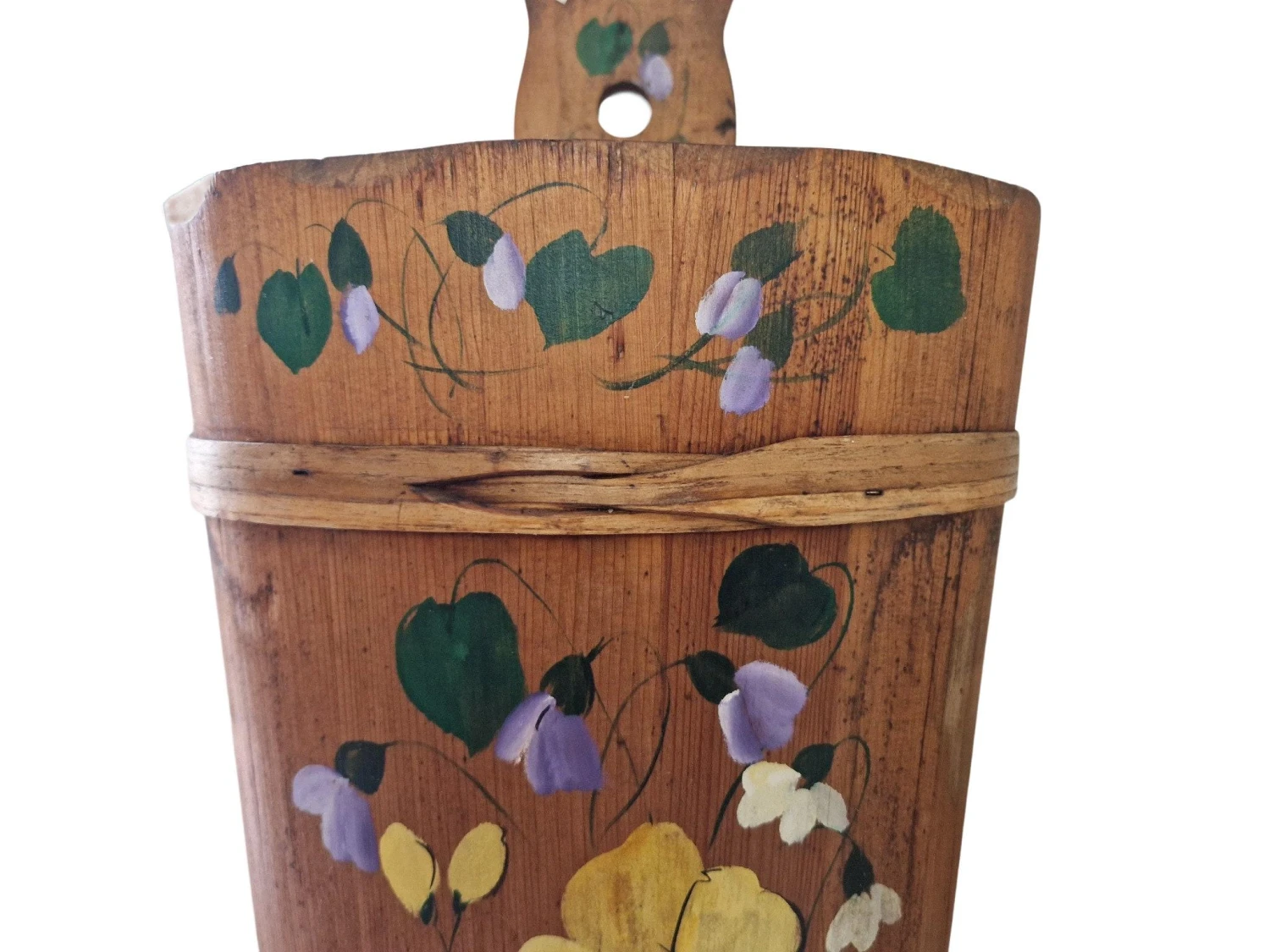 Mid 20th Century Mid Century Folk Art Tole Painted Wooden Umbrella Stand 5 Mid 20th Century Mid Century Folk Art Tole Painted Wooden Umbrella Stand - Image 5