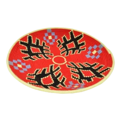 Mid 20th Century Tribal Moroccan Flag Basket