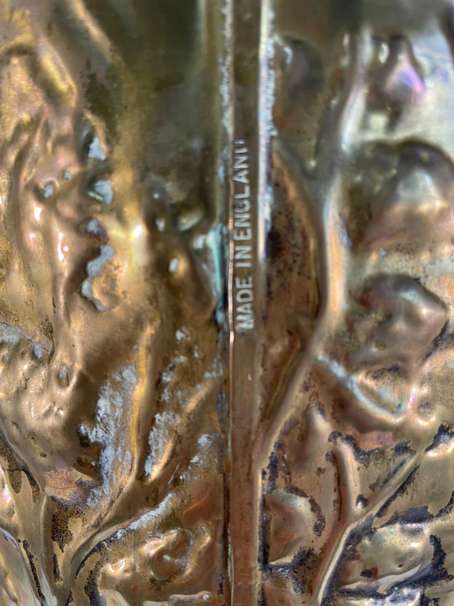 Mid 20th Century Vintage Brass English Repousse Umbrella Stand 6 Mid 20th Century Vintage Brass English Repousse Umbrella Stand - Image 6