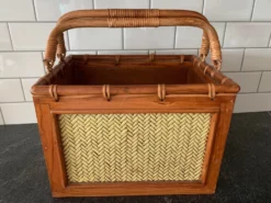 Mid 20th Century Vintage Rattan And Bamboo Magazine Stand Rack -Chairish Shop mid 20th century vintage rattan and bamboo magazine stand rack 7976 scaled