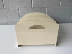 Mid Century 8 Slot Desktop / File / Paper Organizer, Refinished In Cream -Chairish Shop mid century 8 slot desktop file paper organizer refinished in cream 3177 scaled