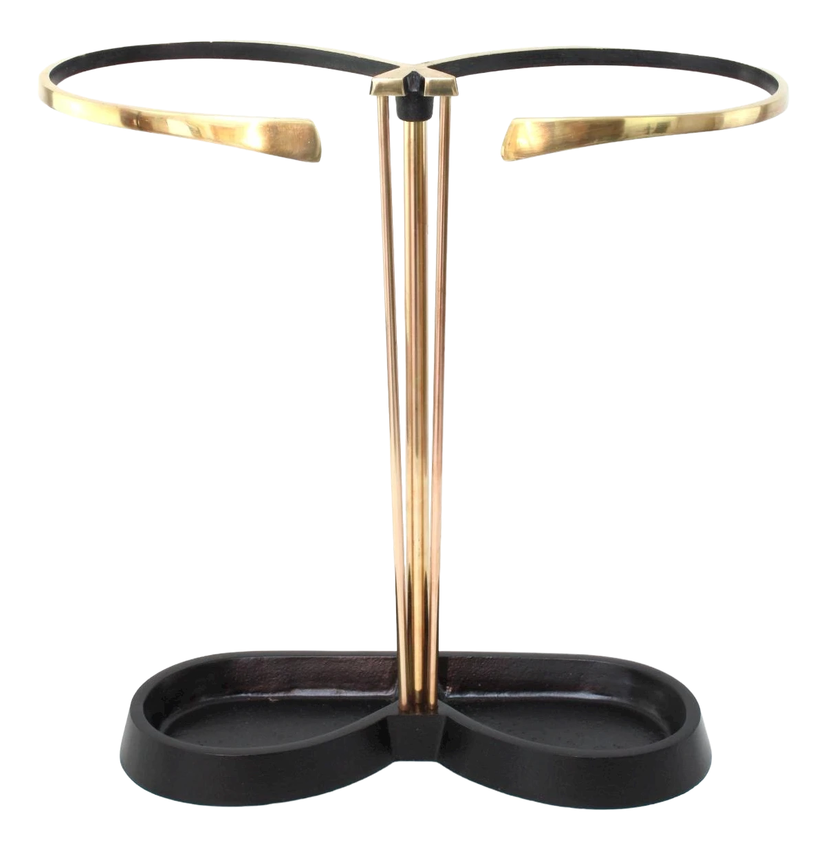 Mid-Century Aluminum And Brass Umbrella Stand In Style Of Carl Auböck, 1950s 1 Mid-Century Aluminum And Brass Umbrella Stand In Style Of Carl Auböck, 1950s