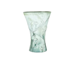 Mid-Century Azure & Grey Ceramic Umbrella Stand By Antonia Campi For S.C.I. Laveno