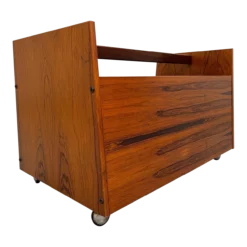 Mid-Century Brazilian Rosewood Magazine Rack By Bruksbo Of Norway, Circa 1960