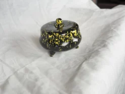 Mid-Century French Pierre Lucas Black And Yellow Tripod Ceramic Box 12 Mid-Century French Pierre Lucas Black And Yellow Tripod Ceramic Box -Chairish Shop mid century french pierre lucas black and yellow tripod ceramic box 9342 scaled