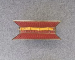 Mid-Century German Gold & Red Magazine Rack, 1950s -Chairish Shop mid century german gold and red magazine rack 1950s 9586