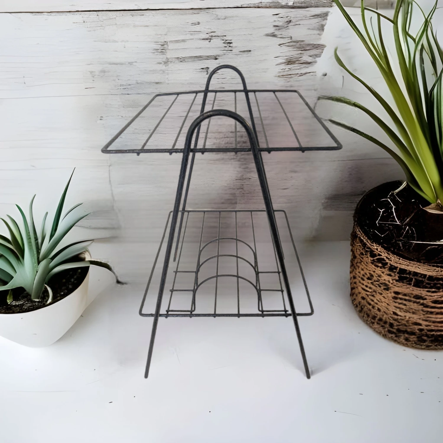 Mid Century Iron Record Stand 5 Mid Century Iron Record Stand - Image 5