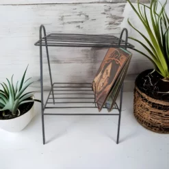 Mid Century Iron Record Stand 13 Mid Century Iron Record Stand -Chairish Shop mid century iron record stand 8388