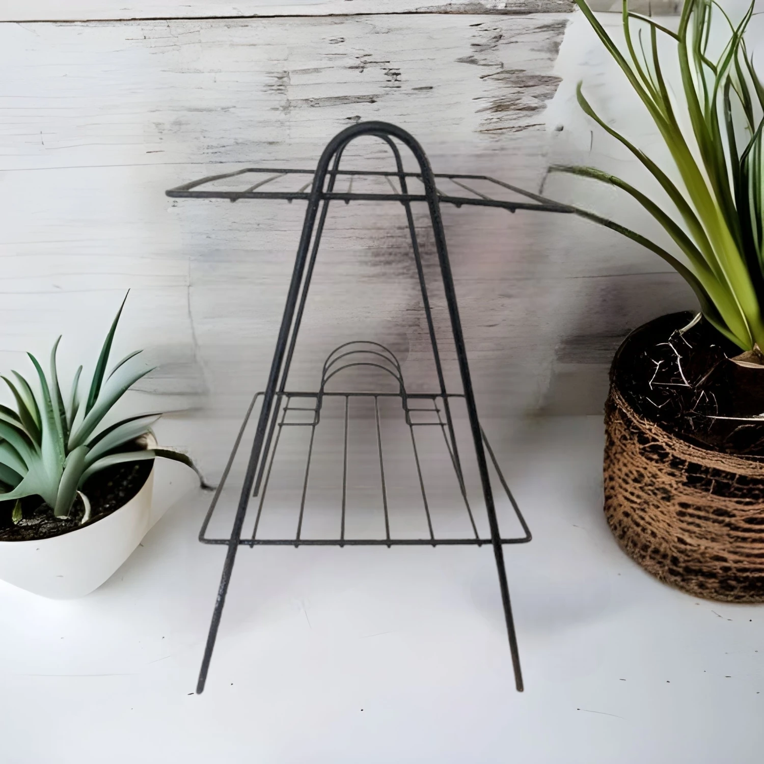 Mid Century Iron Record Stand 6 Mid Century Iron Record Stand - Image 6