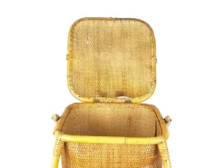 Mid-Century Italian Rush And Rattan Work Basket 14 Mid-Century Italian Rush And Rattan Work Basket -Chairish Shop mid century italian rush and rattan work basket 3176