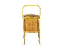 Mid-Century Italian Rush And Rattan Work Basket 13 Mid-Century Italian Rush And Rattan Work Basket -Chairish Shop mid century italian rush and rattan work basket 4610