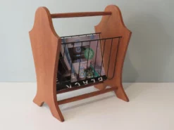 Mid-Century Magazine Rack In Wood And Metal, Belgium, 1960s 13 Mid-Century Magazine Rack In Wood And Metal, Belgium, 1960s -Chairish Shop mid century magazine rack in wood and metal belgium 1960s 1288