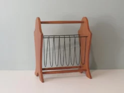 Mid-Century Magazine Rack In Wood And Metal, Belgium, 1960s 10 Mid-Century Magazine Rack In Wood And Metal, Belgium, 1960s -Chairish Shop mid century magazine rack in wood and metal belgium 1960s 6015