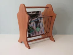 Mid-Century Magazine Rack In Wood And Metal, Belgium, 1960s 12 Mid-Century Magazine Rack In Wood And Metal, Belgium, 1960s -Chairish Shop mid century magazine rack in wood and metal belgium 1960s 6165