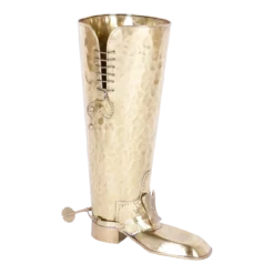 Mid-Century Modern Brass Boot Umbrella Stand