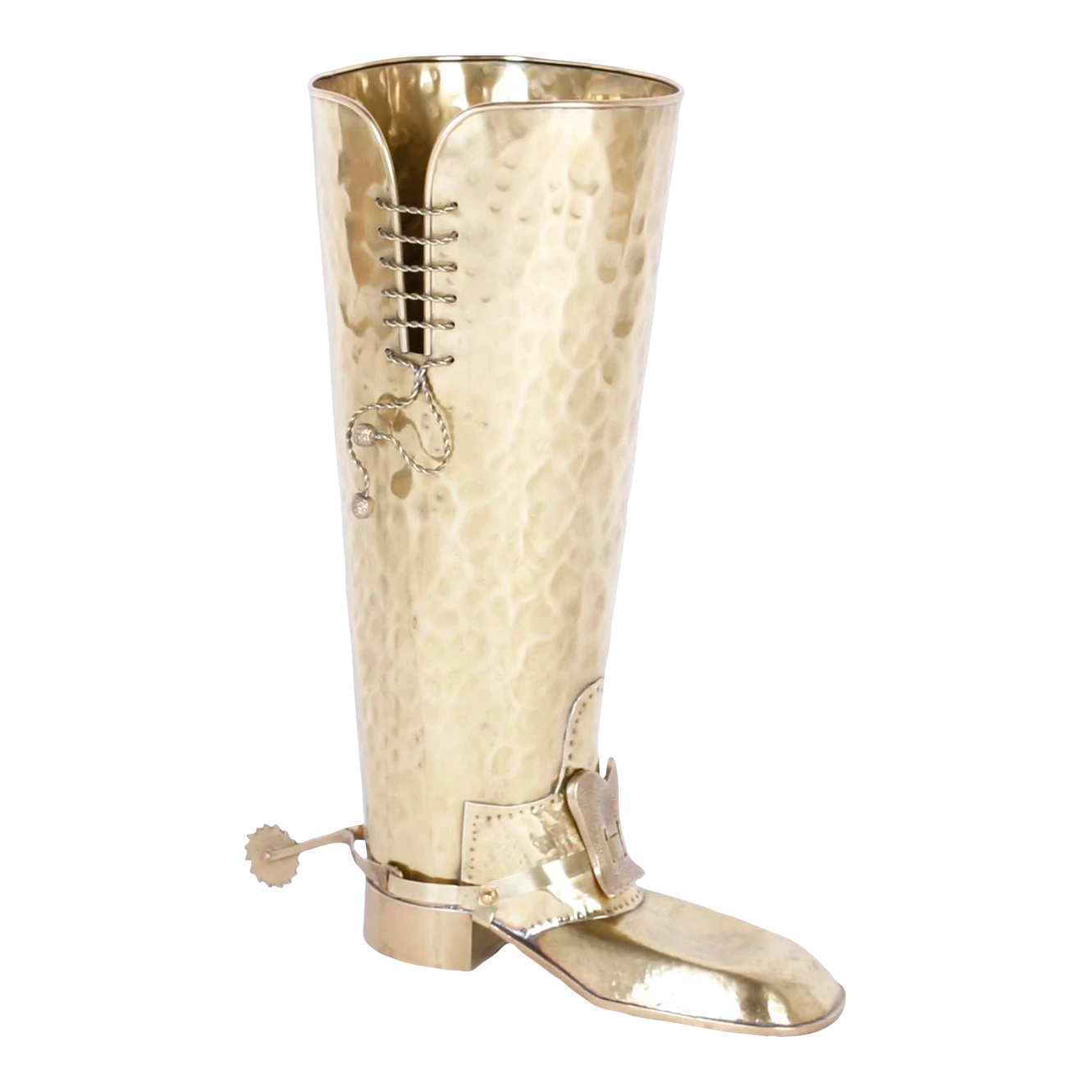 Mid-Century Modern Brass Boot Umbrella Stand 1 Mid-Century Modern Brass Boot Umbrella Stand