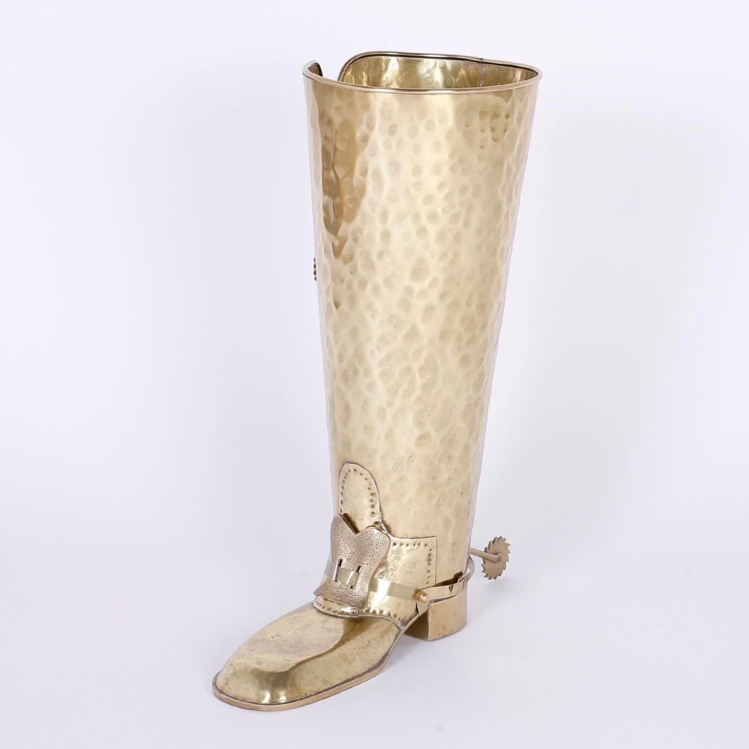 Mid-Century Modern Brass Boot Umbrella Stand 2 Mid-Century Modern Brass Boot Umbrella Stand - Image 2