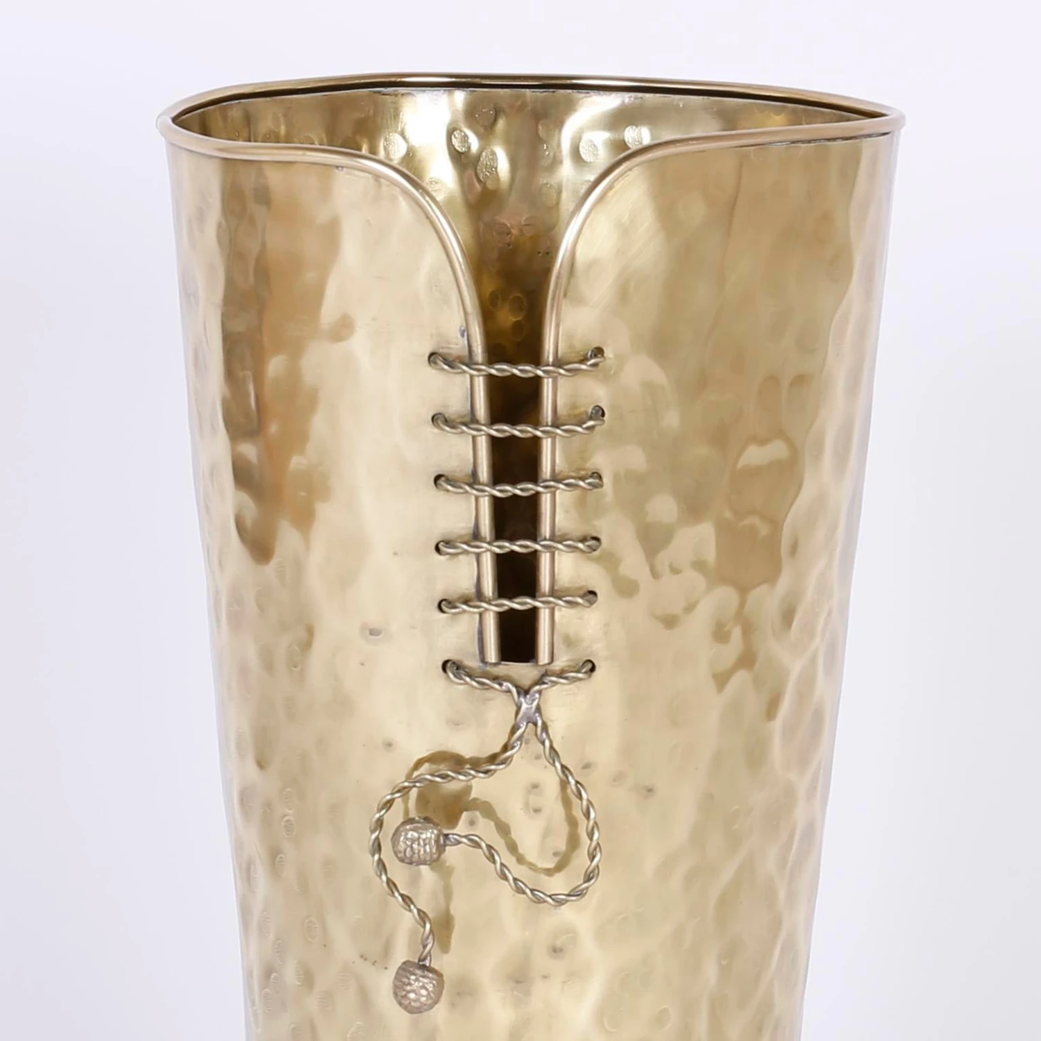 Mid-Century Modern Brass Boot Umbrella Stand 4 Mid-Century Modern Brass Boot Umbrella Stand - Image 4