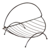 Mid Century Modern Curved Wire Black Magazine Rack Holder