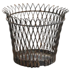 Mid-Century Modern Enameled Metal Basket By Mathieu Matégot, 1950s