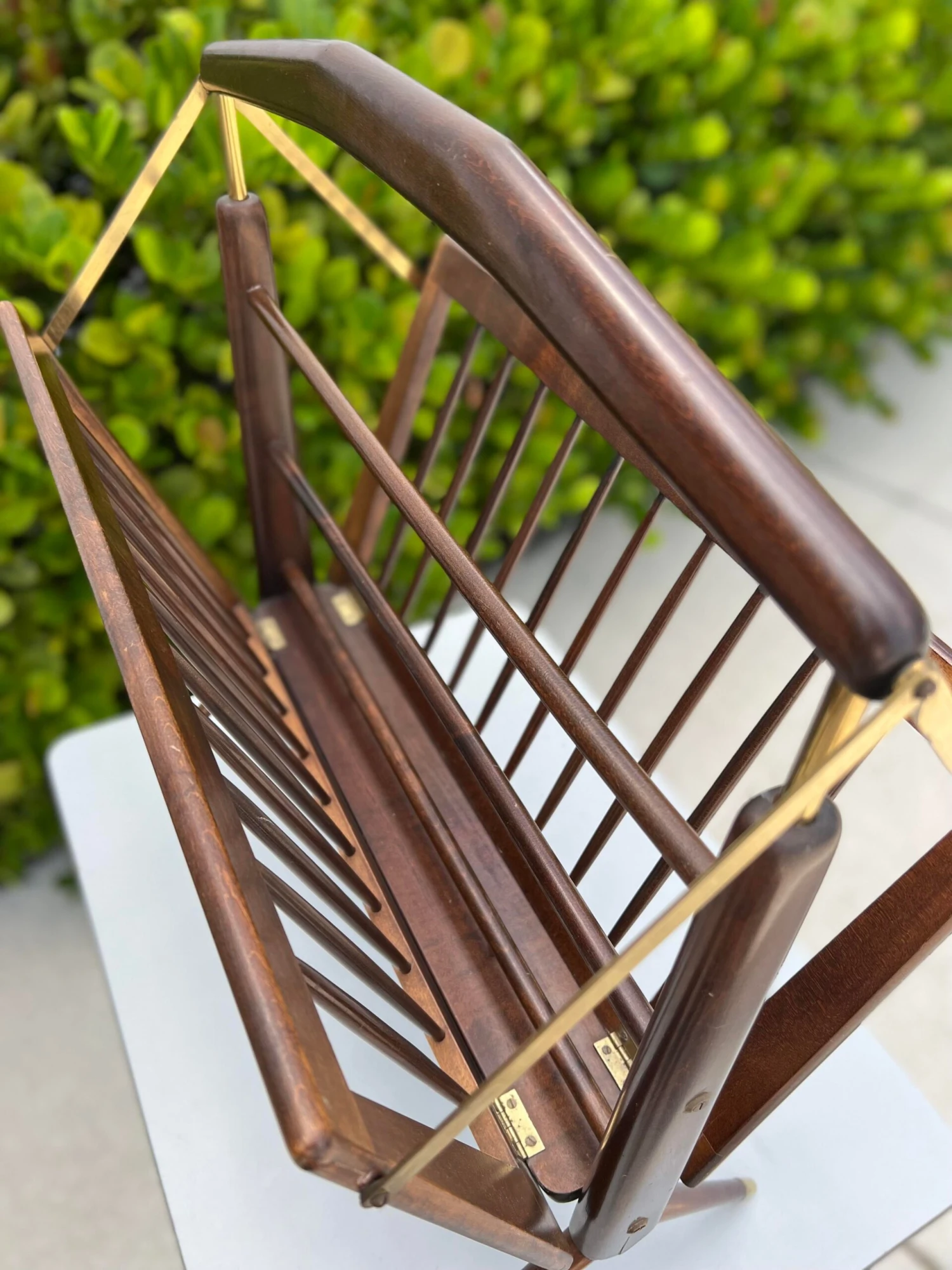 Mid Century Modern Italian Walnut Magazine Rack By Cesare Lacca 8 Mid Century Modern Italian Walnut Magazine Rack By Cesare Lacca - Image 8