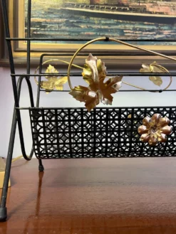 Mid-Century Modern Perforated Magazine/ Record Rack 12 Mid-Century Modern Perforated Magazine/ Record Rack -Chairish Shop mid century modern perforated magazine record rack 1050 scaled