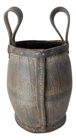 Mid-Century Portuguese Handmade Rubber Basket