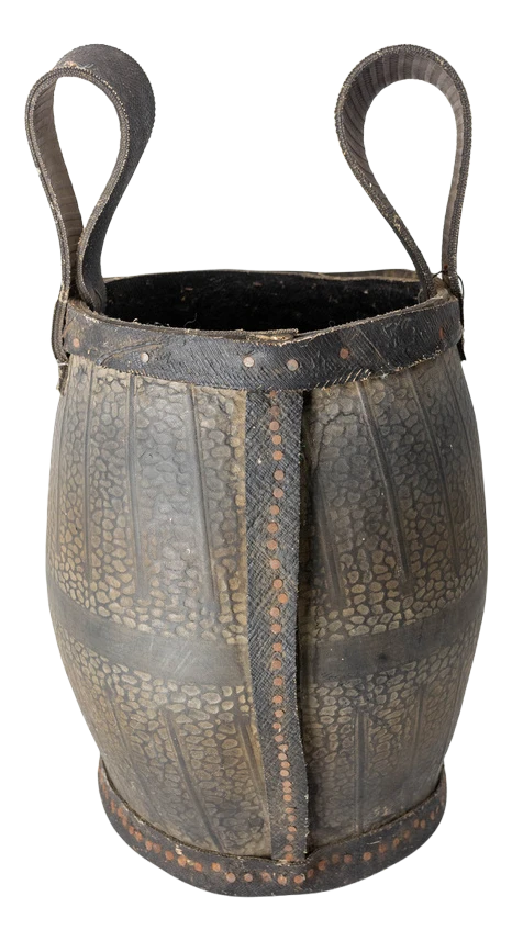 Mid-Century Portuguese Handmade Rubber Basket 1 Mid-Century Portuguese Handmade Rubber Basket