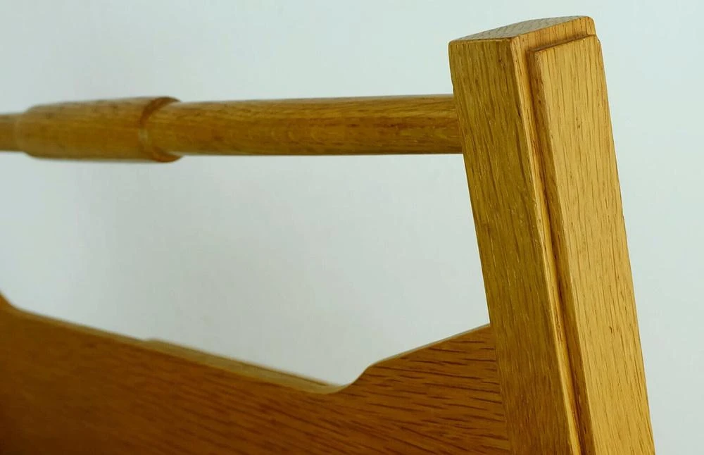 Mid-Century Puristic Newspaper Stand In Oak, 1960s 9 Mid-Century Puristic Newspaper Stand In Oak, 1960s - Image 9