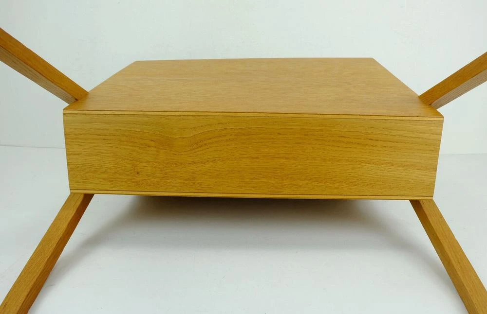 Mid-Century Puristic Newspaper Stand In Oak, 1960s 5 Mid-Century Puristic Newspaper Stand In Oak, 1960s - Image 5