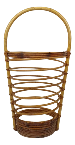 Mid-Century Rattan Umbrella Stand, 1960s