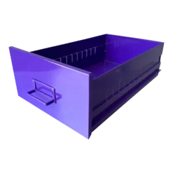 Mid Century Steel Drawer Insert, Repurposed As Organizer / Container, Refinished In Grape