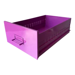 Mid Century Steel Drawer Insert, Repurposed As Organizer / Container, Refinished In Magenta