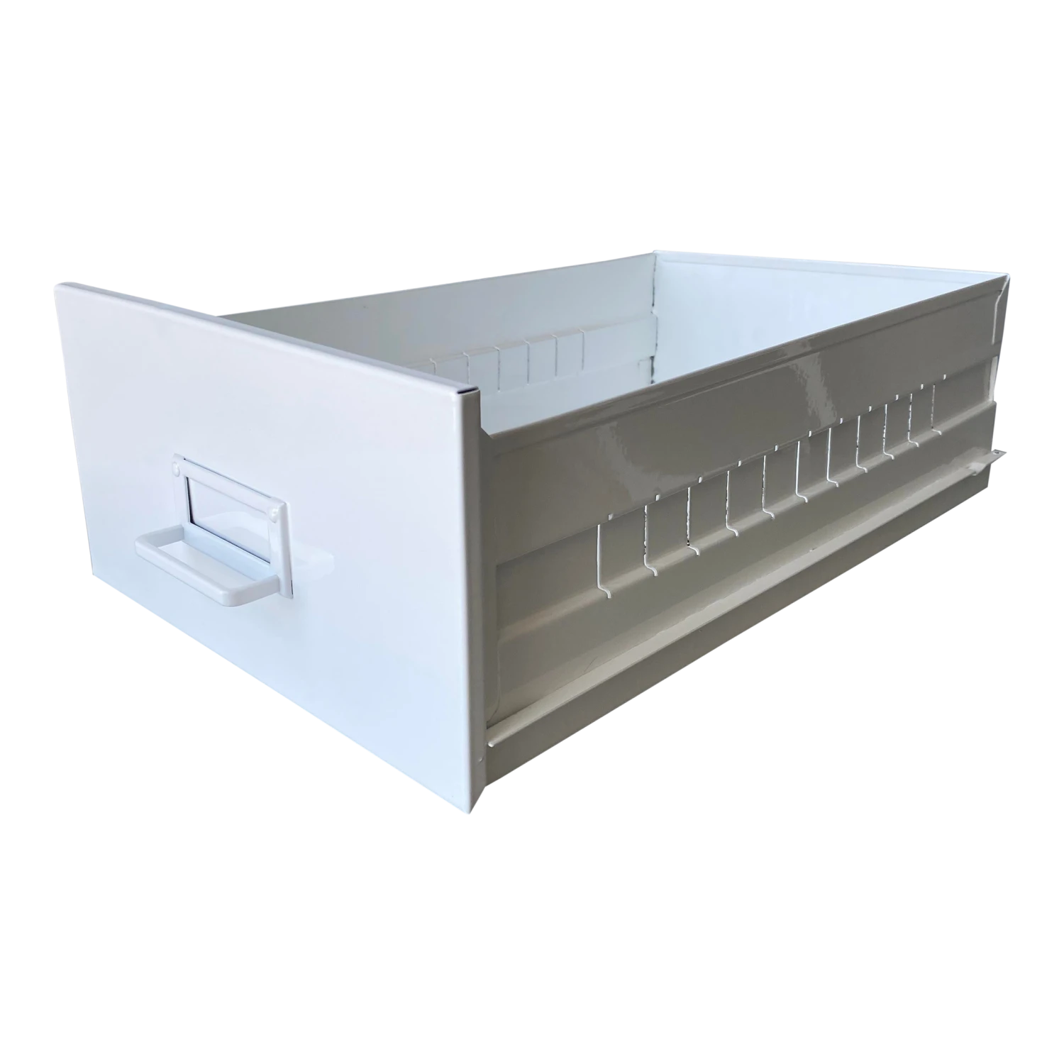 Mid Century Steel Drawer Insert, Repurposed As Organizer / Container, Refinished In White 1 Mid Century Steel Drawer Insert, Repurposed As Organizer / Container, Refinished In White