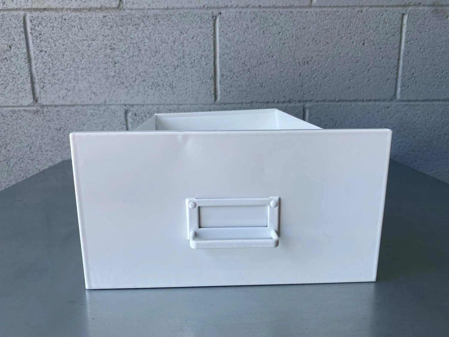 Mid Century Steel Drawer Insert, Repurposed As Organizer / Container, Refinished In White 2 Mid Century Steel Drawer Insert, Repurposed As Organizer / Container, Refinished In White - Image 2