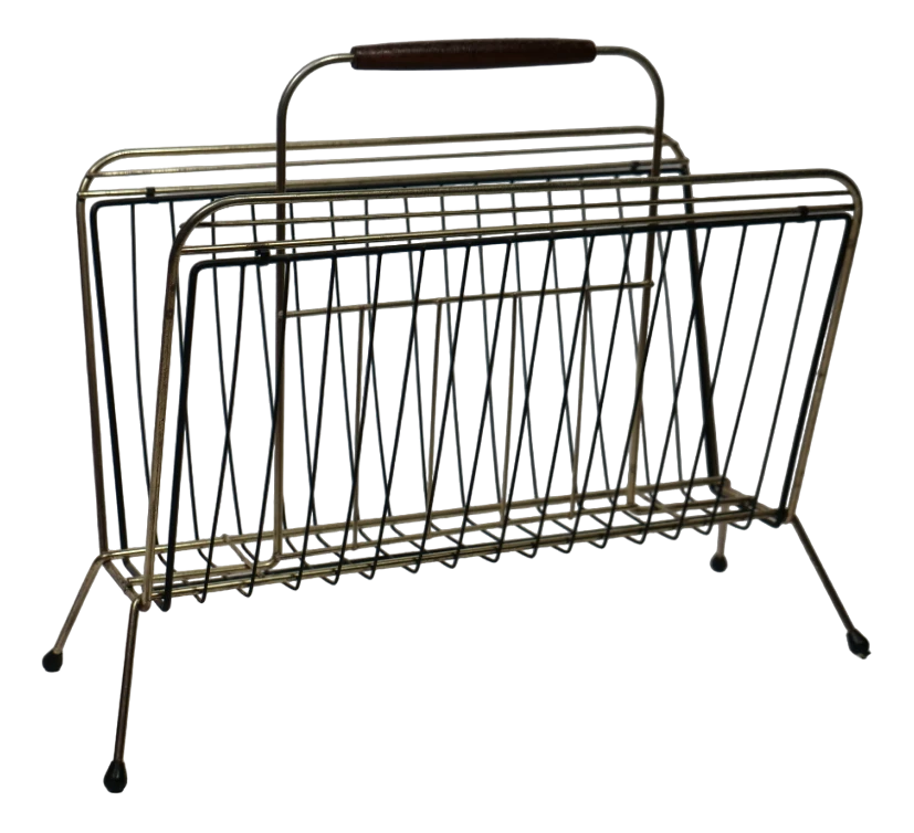 Mid-Century String Newspaper Stand, 1950s 1 Mid-Century String Newspaper Stand, 1950s