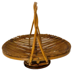 Mid-Century Wicker Basket Fruit Basket, France, 1950s