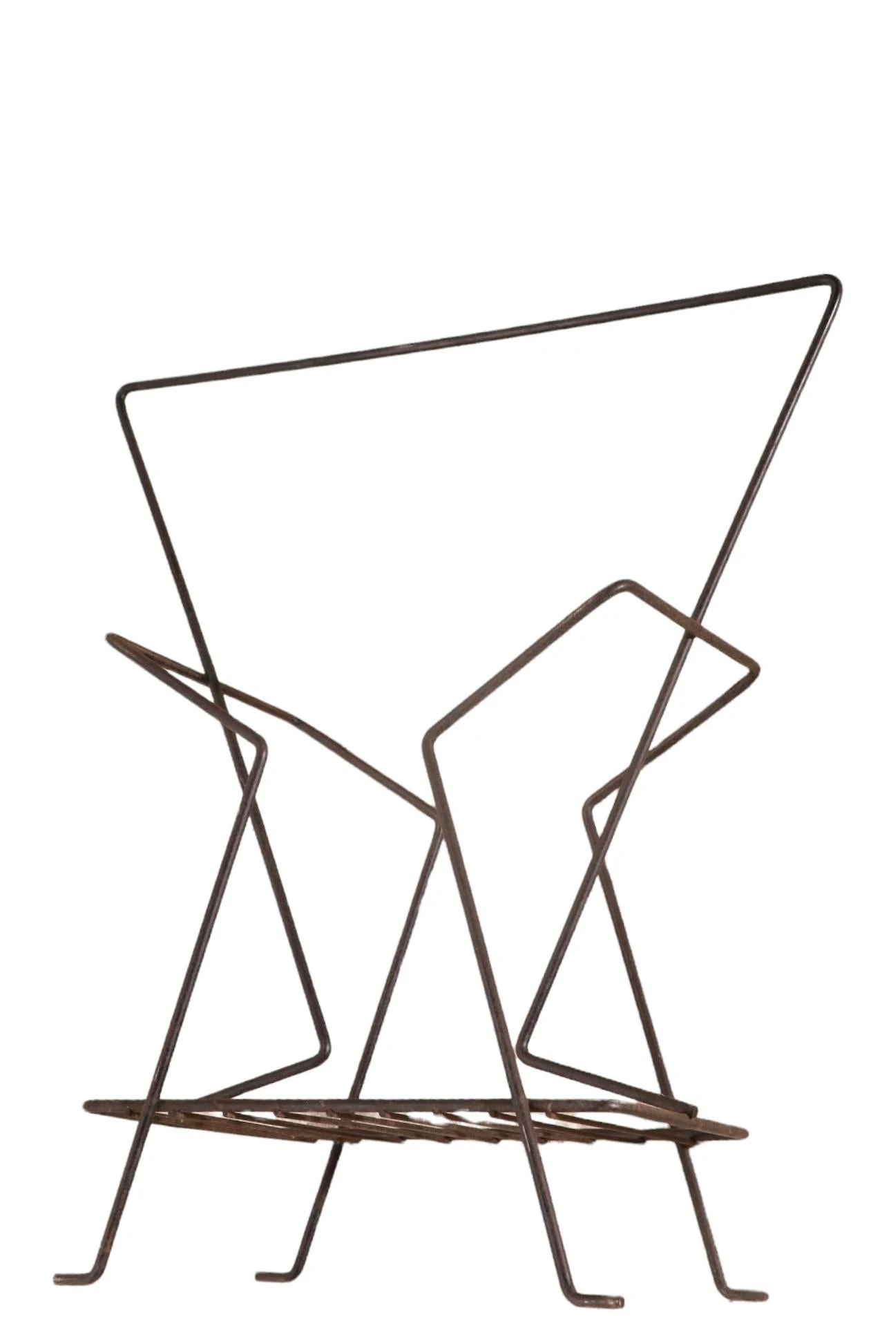 Mid Century Wire Magazine Rack By Richard Galef 4 Mid Century Wire Magazine Rack By Richard Galef - Image 4