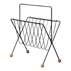 Mid Century Wire Magazine Rack By Tony Paul