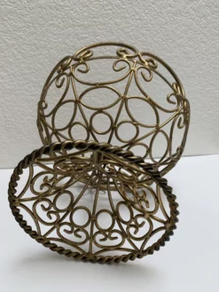 Midcentury Open Weave Metal Decor Or Fruit Basket -Chairish Shop midcentury open weave metal decor or fruit basket 0229