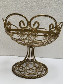 Midcentury Open Weave Metal Decor Or Fruit Basket -Chairish Shop midcentury open weave metal decor or fruit basket 3481