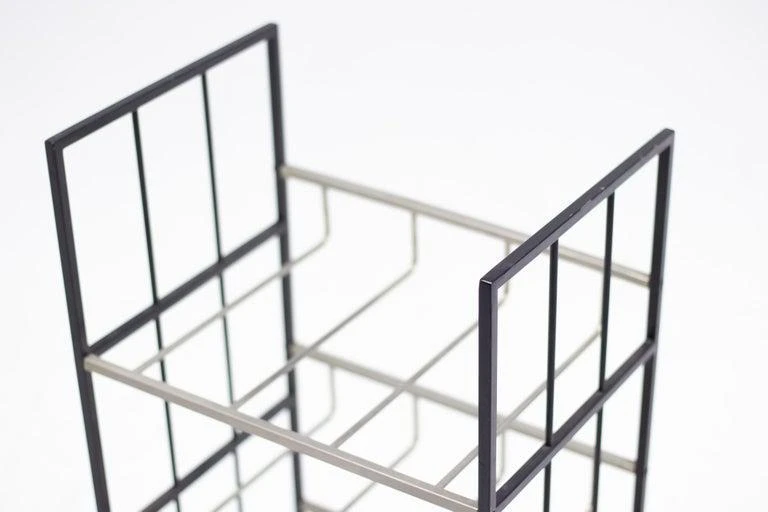 Modernist Steel Magazine Stand 4 Modernist Steel Magazine Stand - Image 4