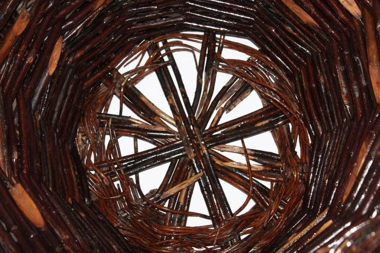 Monumental 20th Century Hickory Gathering Basket 3 Monumental 20th Century Hickory Gathering Basket - Image 3