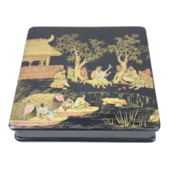 Napoleon III Period Paper Mache Decorated Box