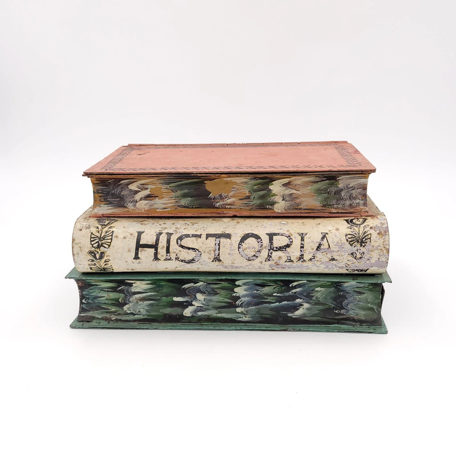 Oversized Tole Book Stack, France Circa 1900 2 Oversized Tole Book Stack, France Circa 1900 - Image 2
