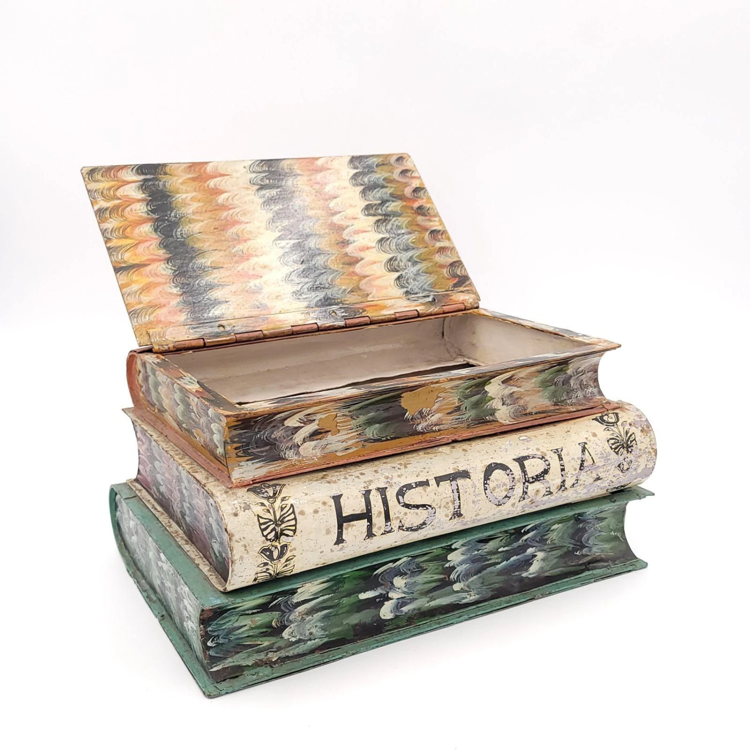 Oversized Tole Book Stack, France Circa 1900 7 Oversized Tole Book Stack, France Circa 1900 - Image 7
