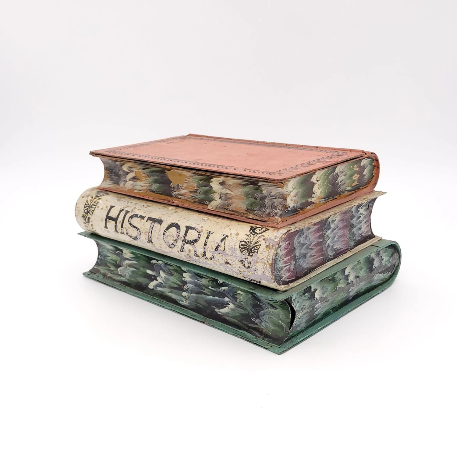 Oversized Tole Book Stack, France Circa 1900 3 Oversized Tole Book Stack, France Circa 1900 - Image 3
