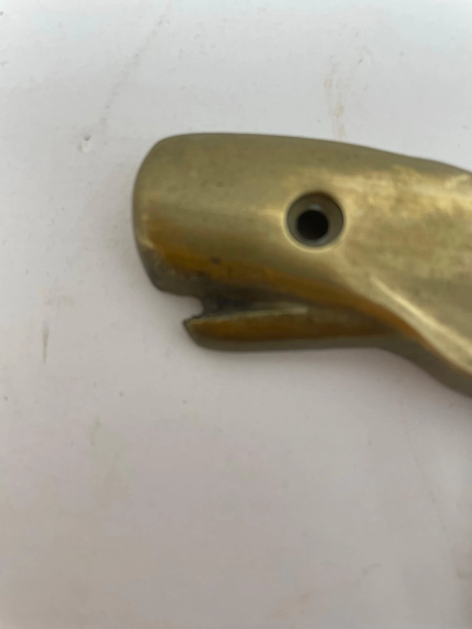 Pair Brass Whale Coat Hooks 5 Pair Brass Whale Coat Hooks - Image 5