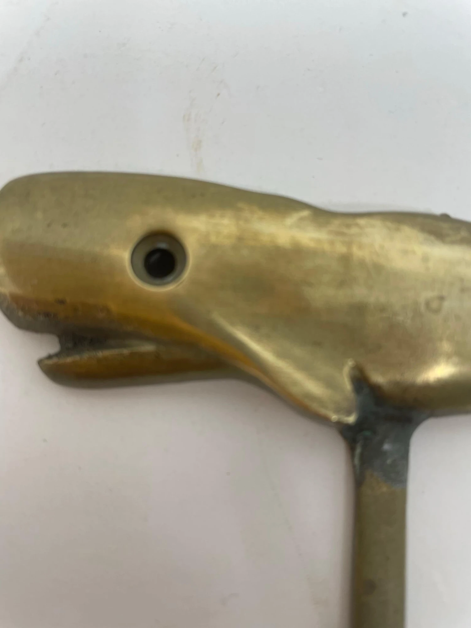 Pair Brass Whale Coat Hooks 4 Pair Brass Whale Coat Hooks - Image 4